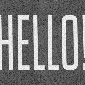 Tapete Capacho Decorativo Hello!