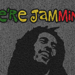 Tapete Divertido Bob Marley We're Jamming 60cm x 40cm